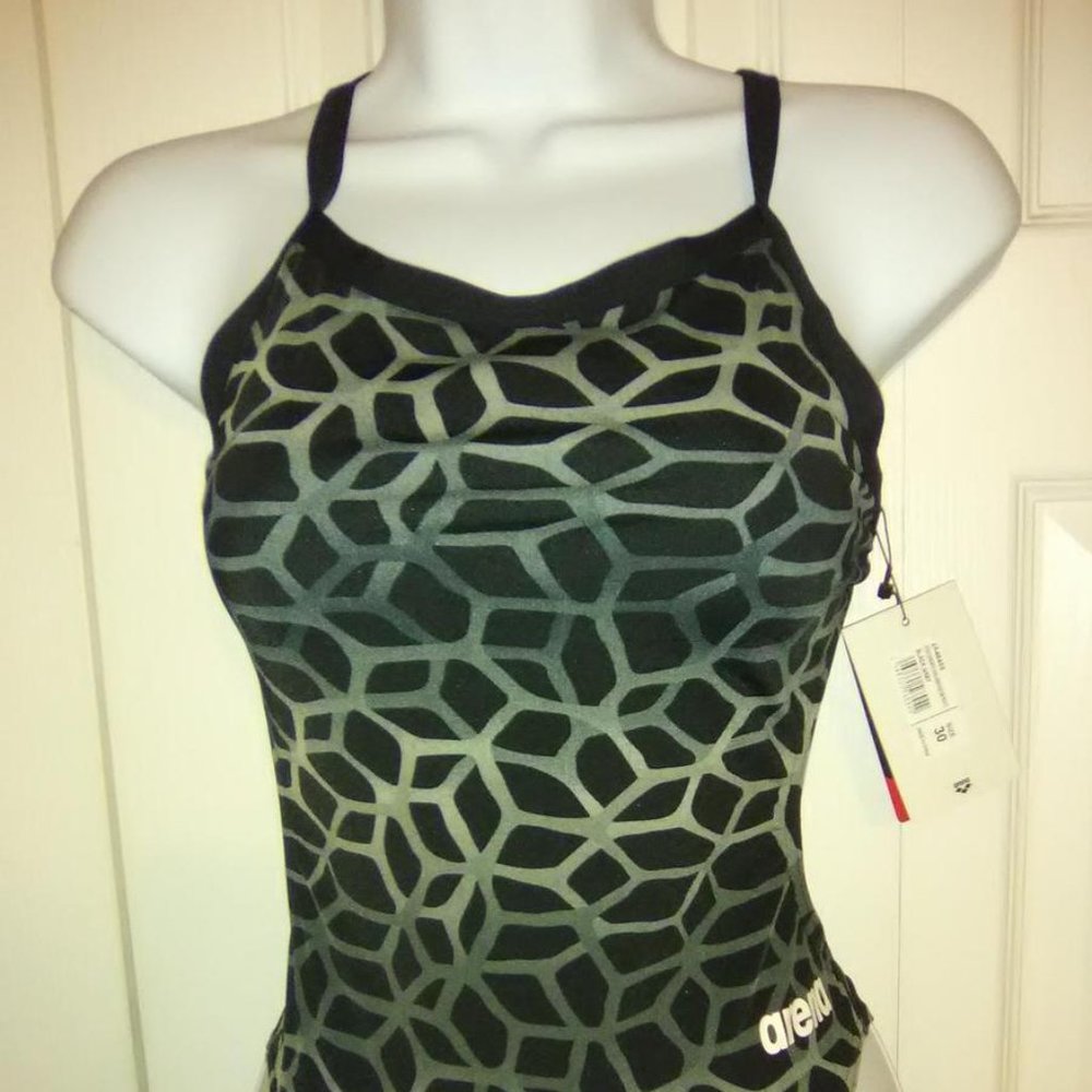 ARENA Women's Black/Grey, One-Piece Swimwear